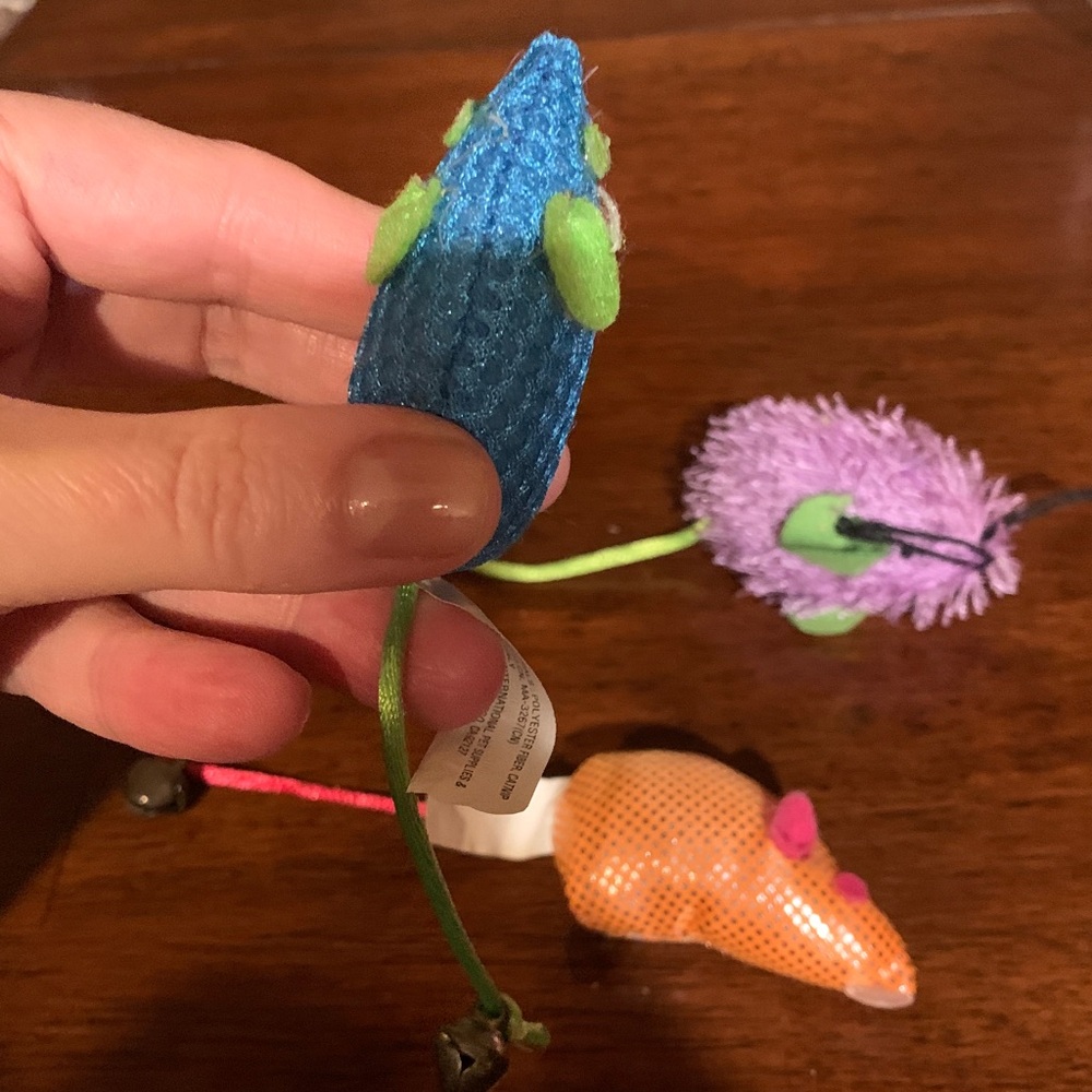 Colorful Bird Toy Set 4 with catnip inside, must have for cats toys!